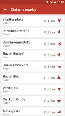 Timetable South Tyrol android App screenshot 3